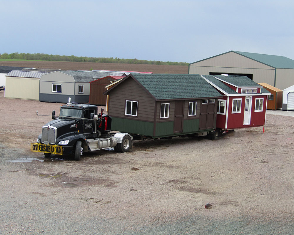 Custom Sheds on Delivery Flatbed
